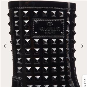 Valentino Black studded rain boots size 39